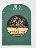 Teacher Gift | Laser Engraved Magnet | Personalized | #1 Teacher