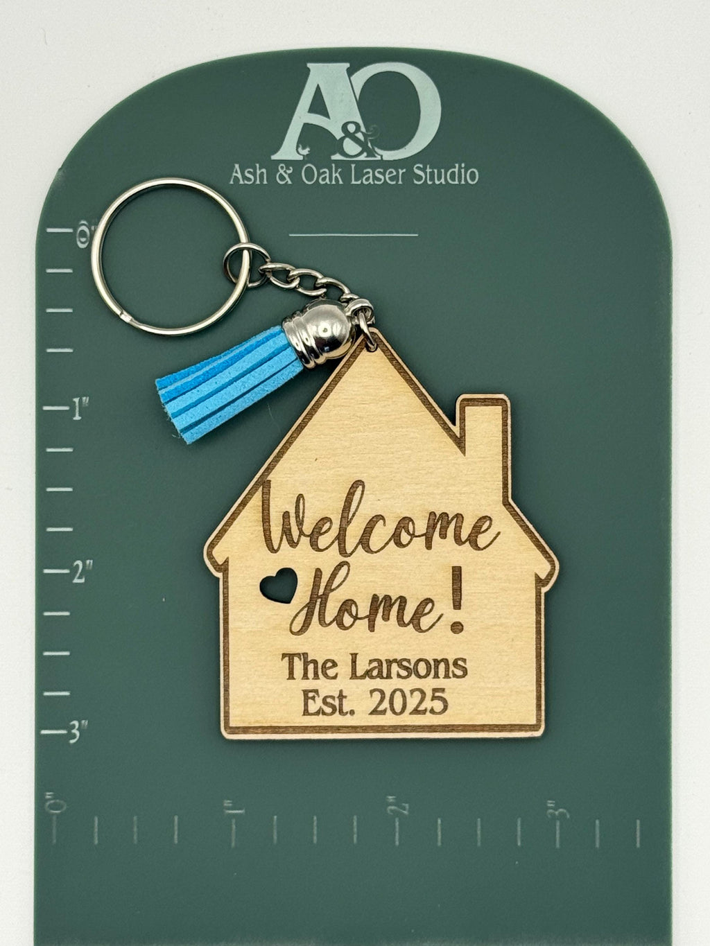 New Home Keychain | Tassle Color Choice | Personailzed |  Realtor Closing Gift