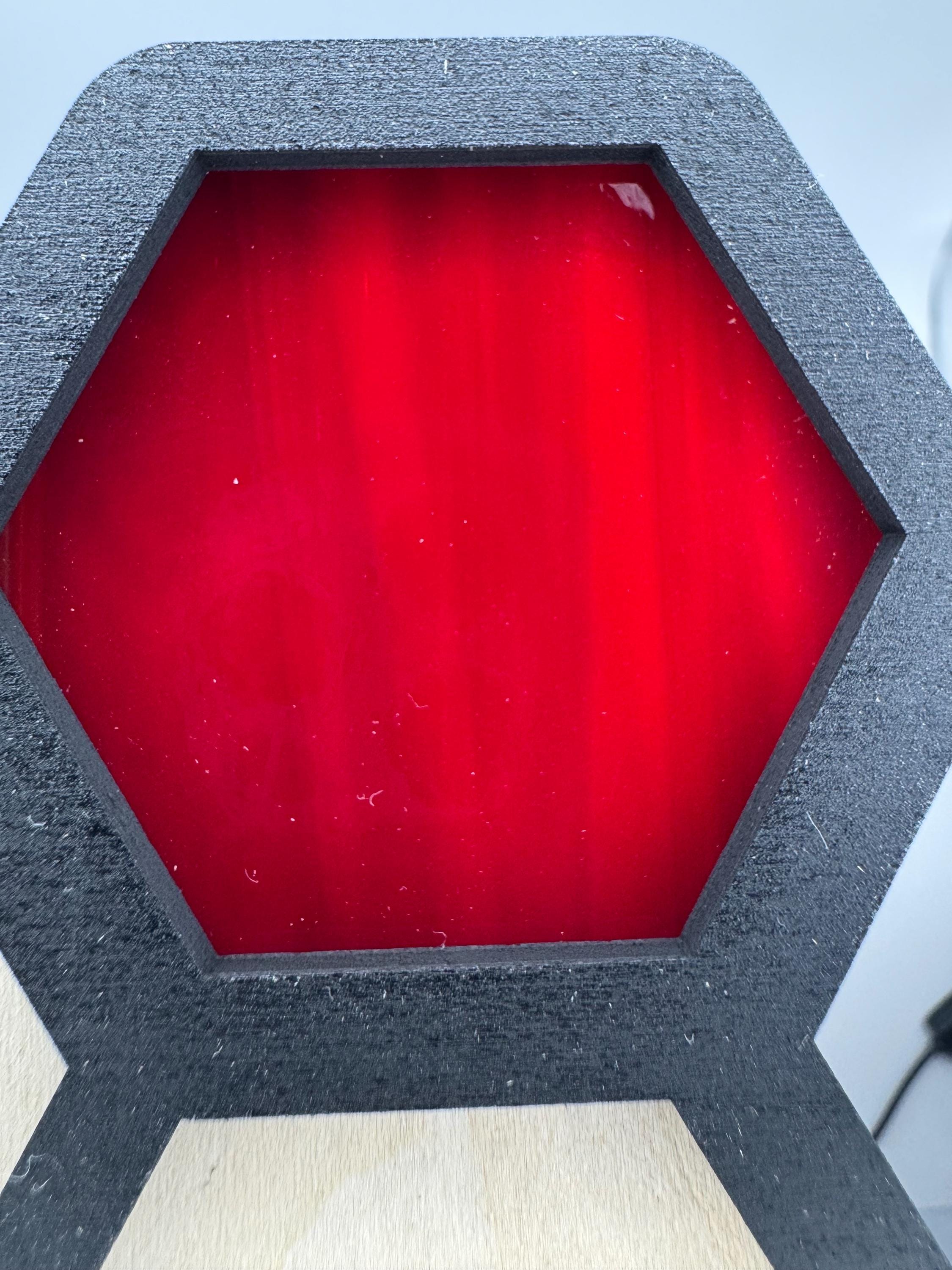 3 Stem Propagation Station | Stained Glass w/ Engraved Flower & Bees | Honeycomb Design
