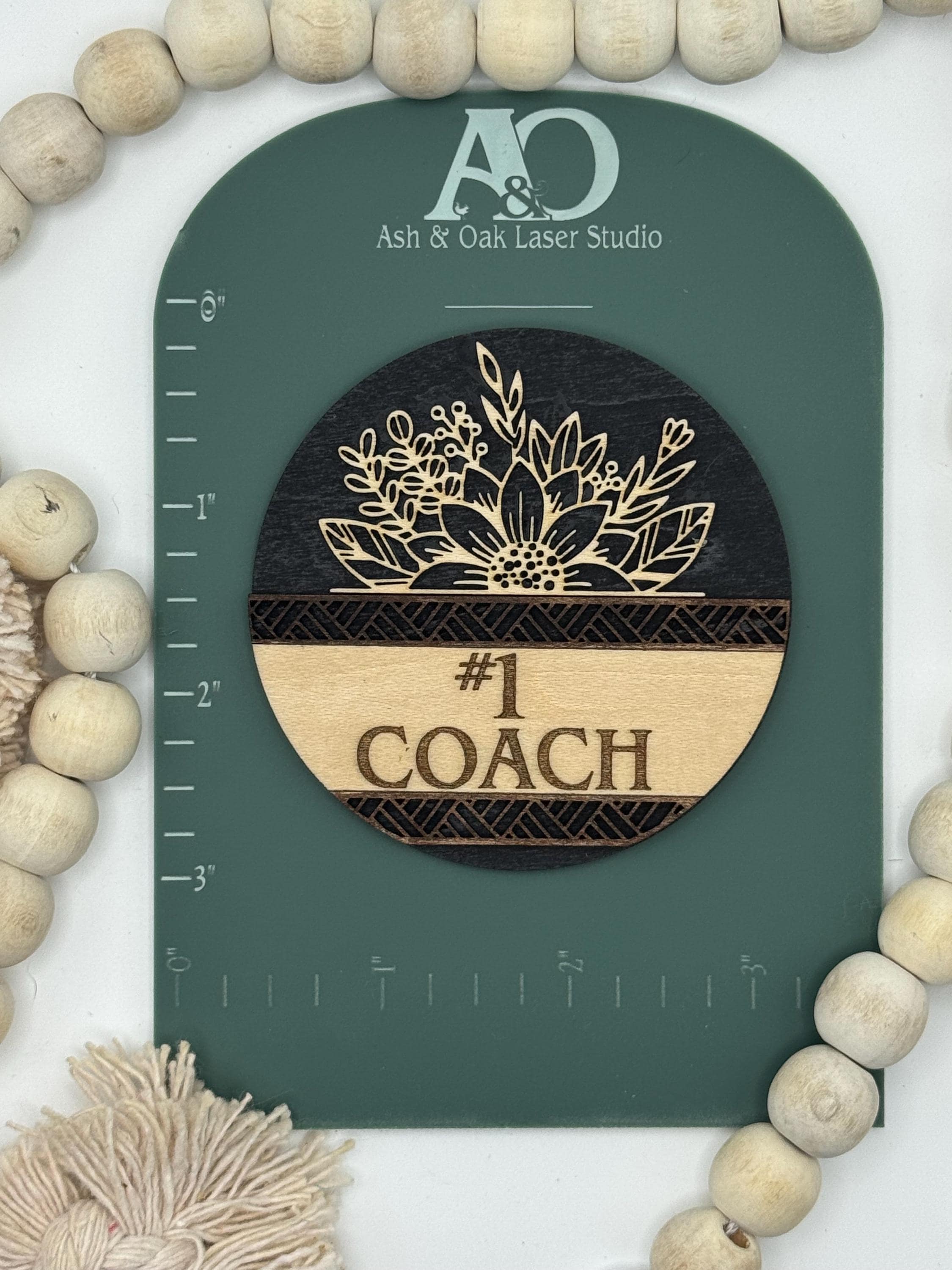 Coach Appreciation Gift | #1 Coach  Wood Engraved Magnet | Customize | Personalized