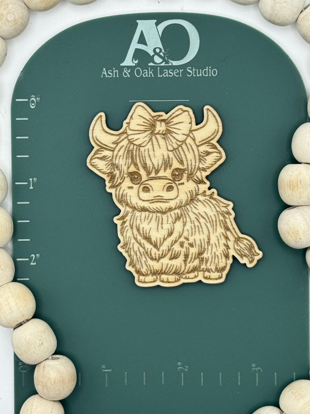 Highland Cow Magnets | Farmhouse | Rustic Design | Wood Laser Engraved | Country Cottage