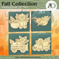 Fall Wood Magnet Set | Pumpkins | Fall Truck  Decor | Laser Engraved