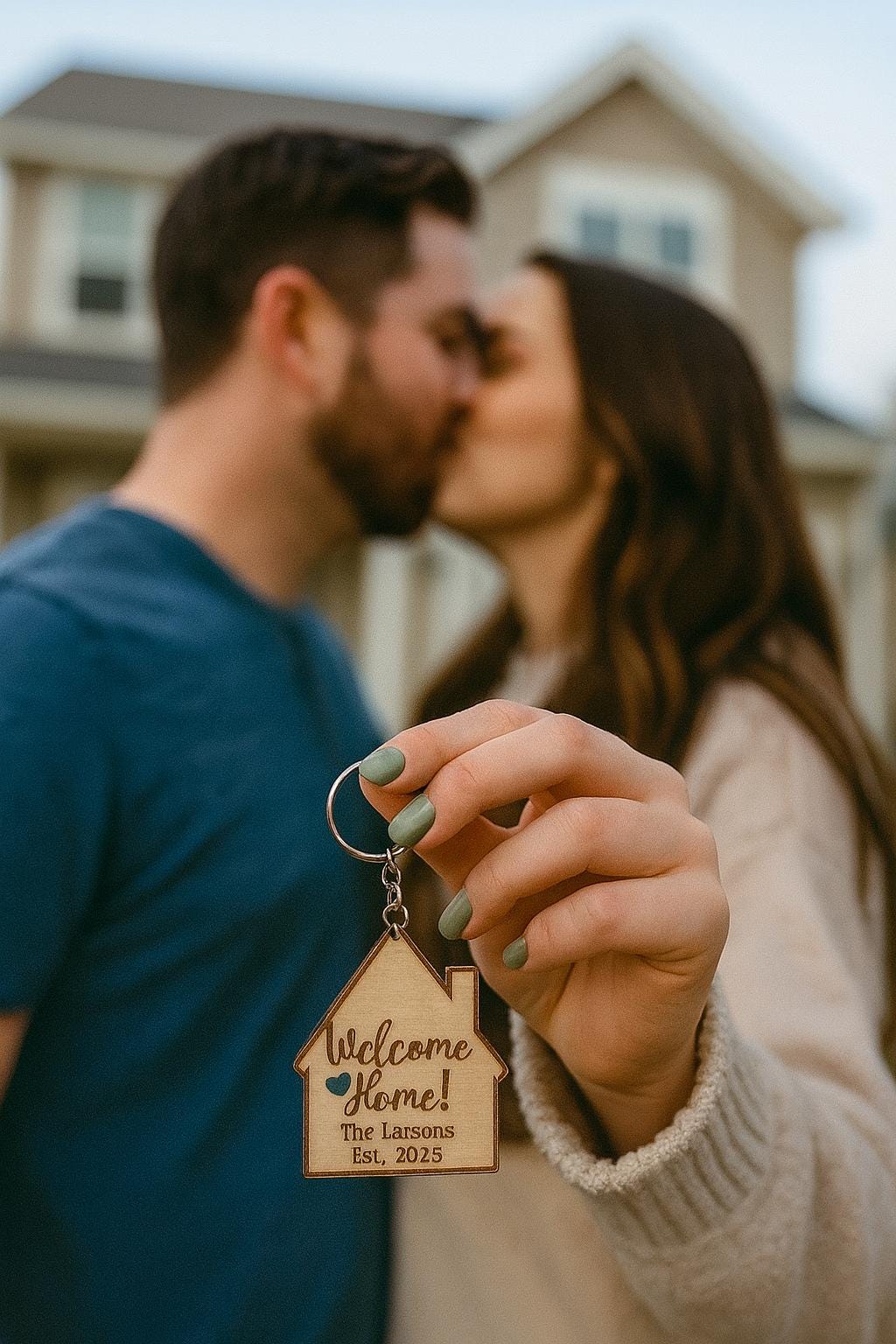 New Home Keychain | Tassle Color Choice | Personailzed |  Realtor Closing Gift