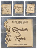 Custom Wood Save The Date Magnet | Rustic Wedding Keepsake