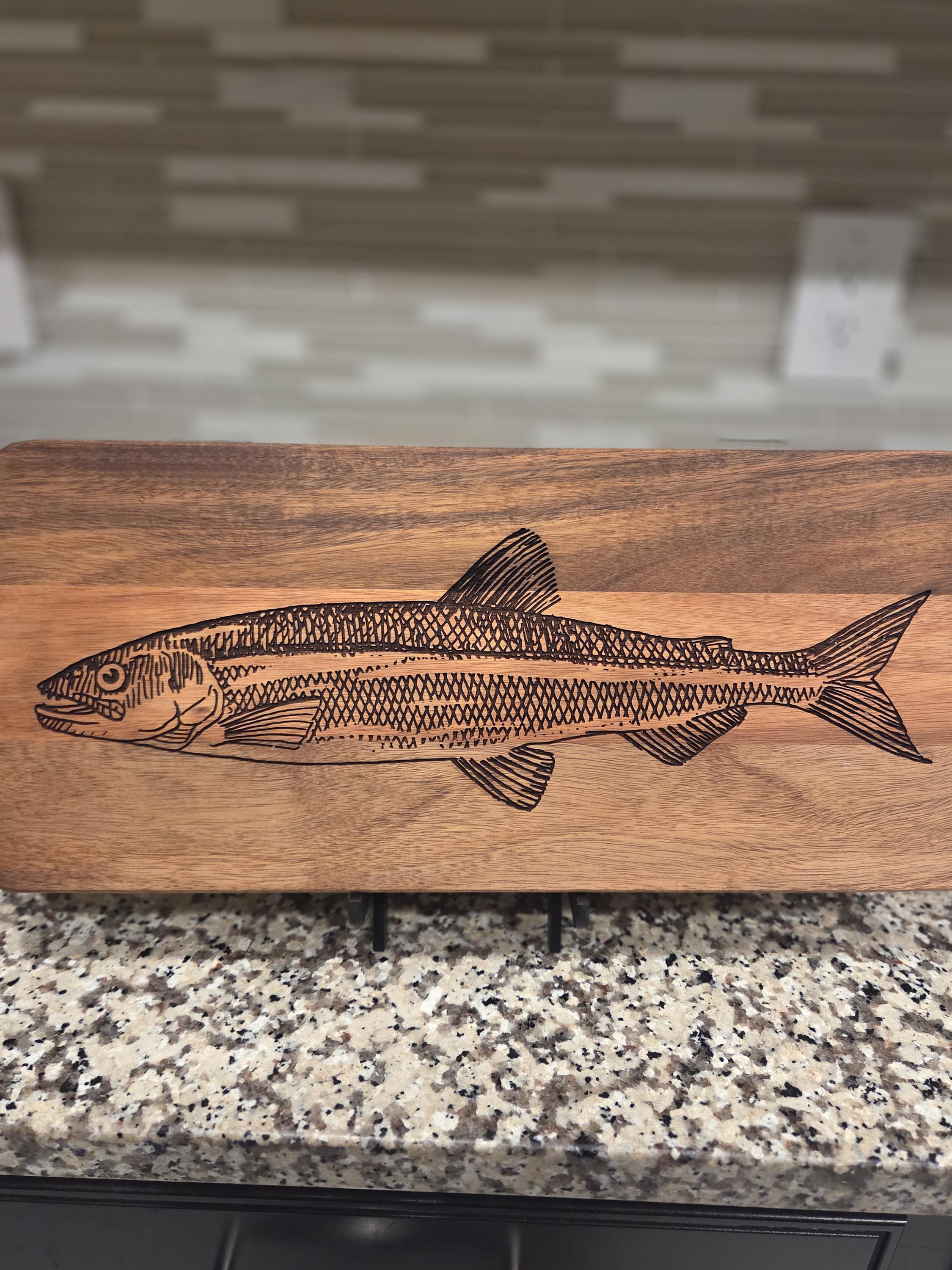 Here Fishy, Fishy! Charcuterie Display Board for Fisherman.