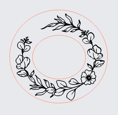 Floral Cowboy Ranch Hat Engraving o Hand Burning SVG Digital File | Suitable for Large Brim Hats
