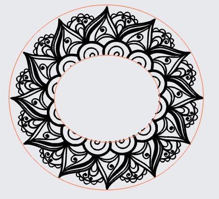 Mandala Cowboy Ranch Hat Engraving or Hand Burning SVG Digital File | Suitable for Large Brim Hats