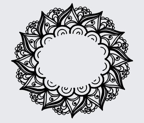 Mandala Cowboy Ranch Hat Engraving or Hand Burning SVG Digital File | Suitable for Large Brim Hats