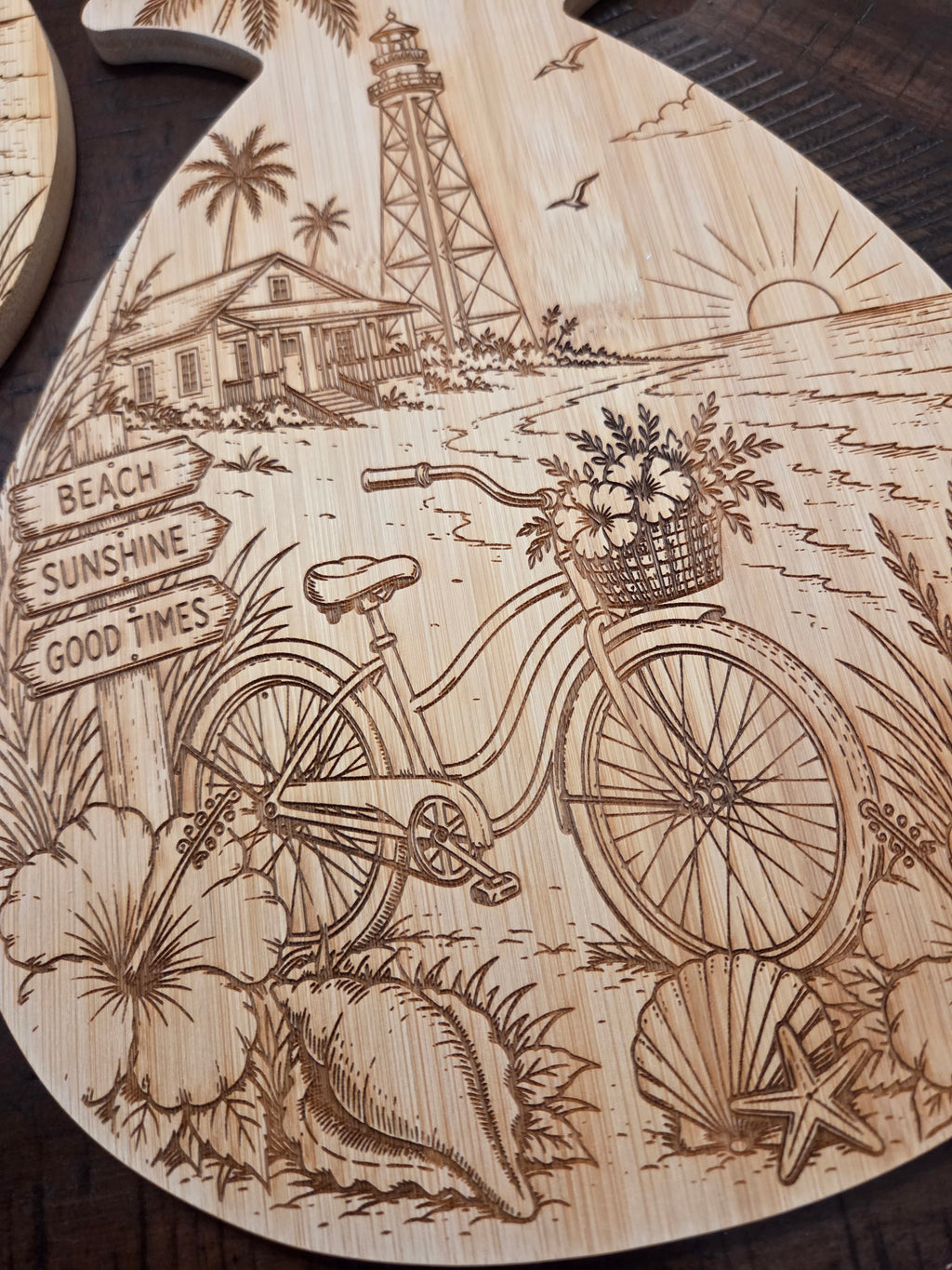 Sanibel Lighthouse Pineapple Charcuterie Bamboo Board