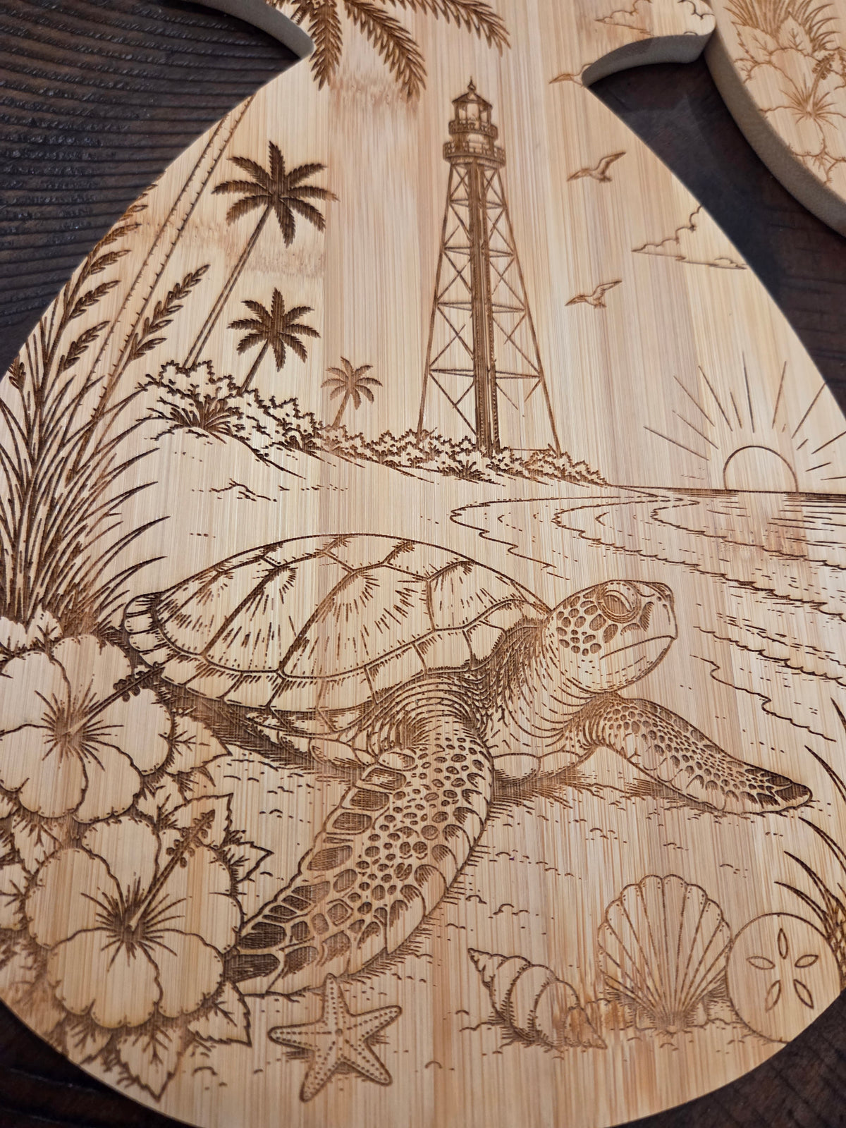 Sanibel Lighthouse Pineapple Charcuterie Bamboo Board